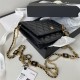 WALLET ON CHAIN Lambskin & Gold-Tone Metal AP2923 Black A