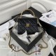 CLUTCH WITH CHAIN Lambskin, Enamel & Gold-Tone Metal AP2945 Black A