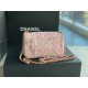 Chanel Mini Classic Flap Bag Tweed Pink High