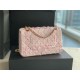 Chanel Medium Classic Flap Bag Tweed Pink High