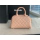 Chanel Mini Bowler Bag Grained Calfskin & Gold-Tone Metal AS3034 Pink High