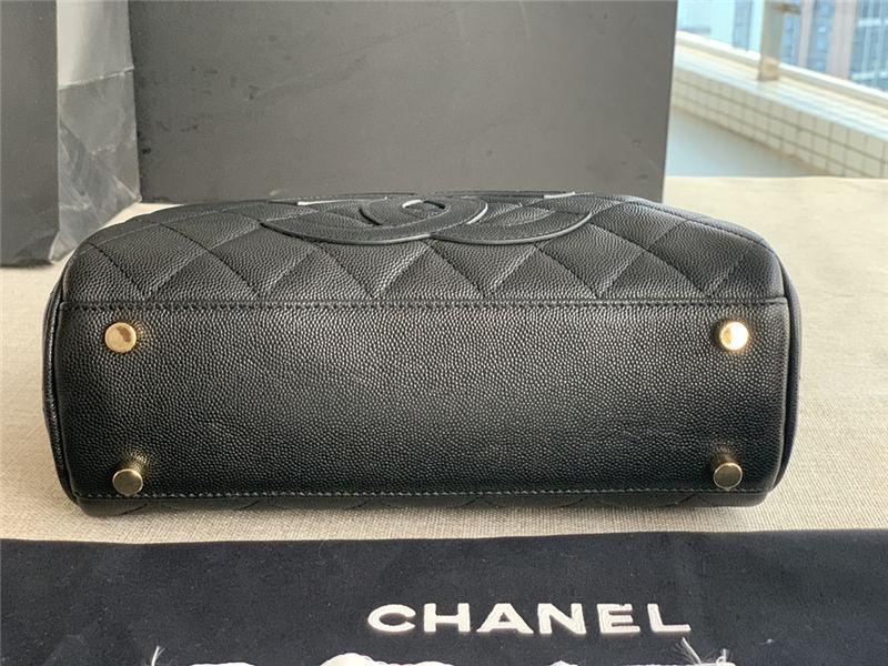 Chanel Mini Bowler Bag Grained Calfskin & Gold-Tone Metal AS3034 Black High