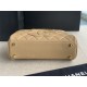 Chanel Mini Bowler Bag Grained Calfskin & Gold-Tone Metal AS3034 Beige High