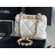 SMALL SHOPPING BAG Lambskin & Gold-Tone Metal AS3502 White High