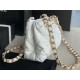 SMALL SHOPPING BAG Lambskin & Gold-Tone Metal AS3502 White High