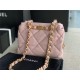 SMALL SHOPPING BAG Lambskin & Gold-Tone Metal AS3502 Pink High