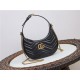 GG Marmont half-moon-shaped mini bag Black 699514 High