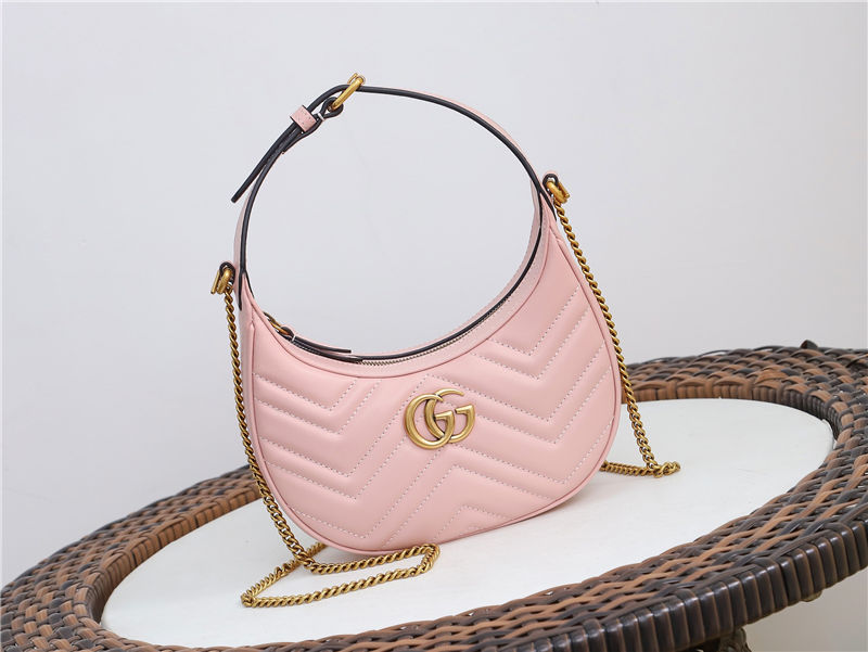 GG Marmont half-moon-shaped mini bag Pink 699514 High