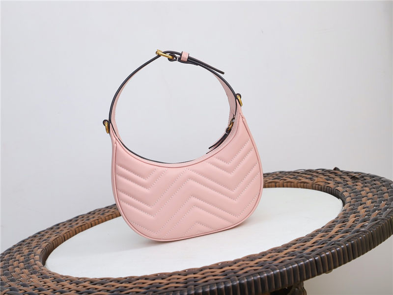 GG Marmont half-moon-shaped mini bag Pink 699514 High