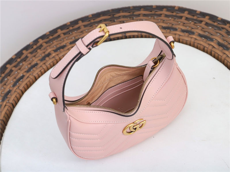 GG Marmont half-moon-shaped mini bag Pink 699514 High