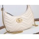 GG Marmont half-moon-shaped mini bag White 699514 High