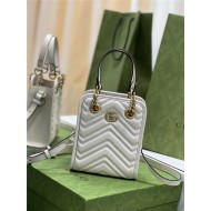 GG Marmont matelassé mini bag 696123 White High