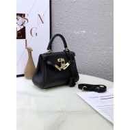 Hermes Kelly Mini Retourne Bag Clemence Leather Black High