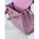 Hermes Kelly Mini Retourne Bag Clemence Leather Pink High