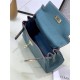 Hermes Kelly Mini Retourne Bag Clemence Leather Denim Blue High