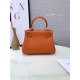 Hermes Kelly Mini Retourne Bag Clemence Leather Orange High