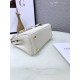 Hermes Kelly Mini Retourne Bag Clemence Leather Cream White High