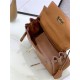 Hermes Kelly Mini Retourne Bag Clemence Leather Gold High