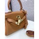 Hermes Kelly Mini Retourne Bag Clemence Leather Gold High