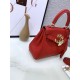 Hermes Kelly Mini Retourne Bag Clemence Leather Red High