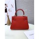 Hermes Kelly Mini Retourne Bag Clemence Leather Red High