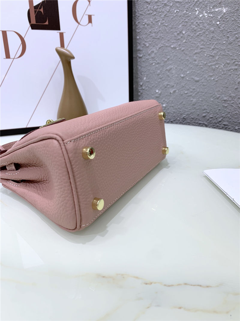 Hermes Kelly Mini Retourne Bag Clemence Leather Pink High