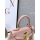 Hermes Kelly Mini Retourne Bag Clemence Leather Pink High