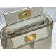 Hermes 2424 Mini Bag EVE Leather WAX White High