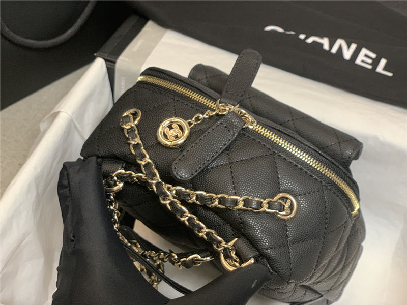 Chanel Backpack Calfskin Gold-Tone Metal A0004 High