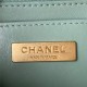 Chanel MINI FLAP BAG WITH TOP HANDLE AS4035 Tweed Gold-Tone Metal Green A