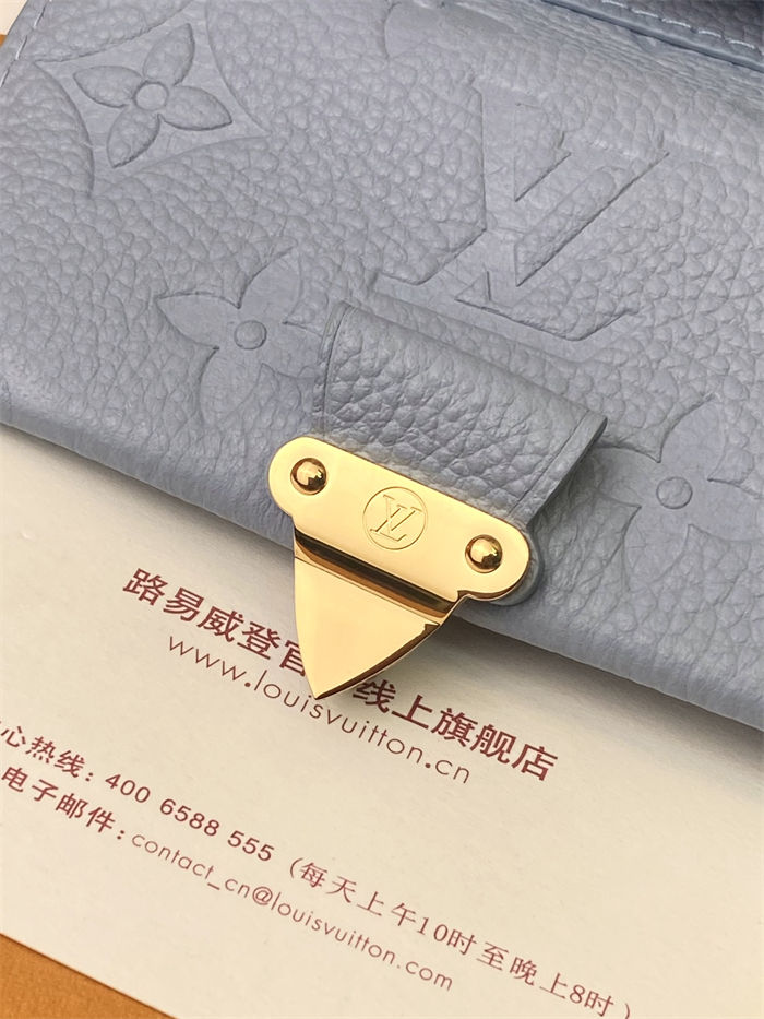 Louis Vuitton Métis Compact Wallet Monogram Empreinte M82927 Blue High