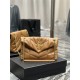 LOULOU PUFFER SMALL BAG IN QUILTED LAMBSKIN Gold-Tone Caramel High