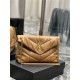 LOULOU PUFFER MEDIUM BAG IN QUILTED LAMBSKIN Gold-Tone Caramel High