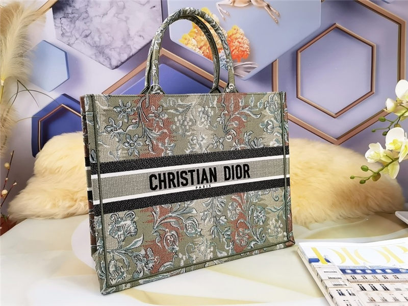 LARGE Dior BOOK TOTE Brocart Embroidery High