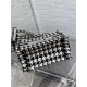 SMALL Dior BOOK TOTE Macro Houndstooth Embroidery High