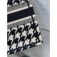 SMALL Dior BOOK TOTE Macro Houndstooth Embroidery High