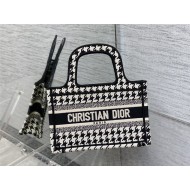 MINI Dior BOOK TOTE Macro Houndstooth Embroidery High