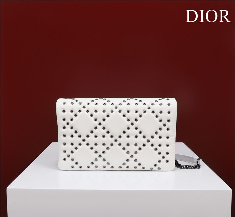 MEDIUM Dior CARO BAG Lucky Star Cannage Lambskin White High