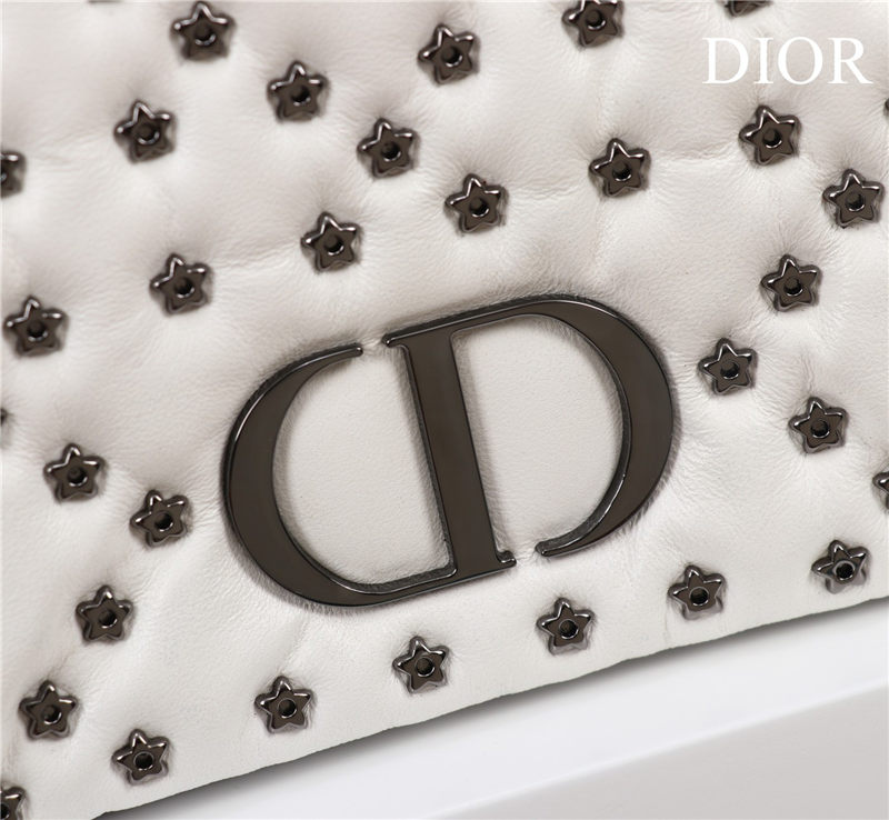 MEDIUM Dior CARO BAG Lucky Star Cannage Lambskin White High