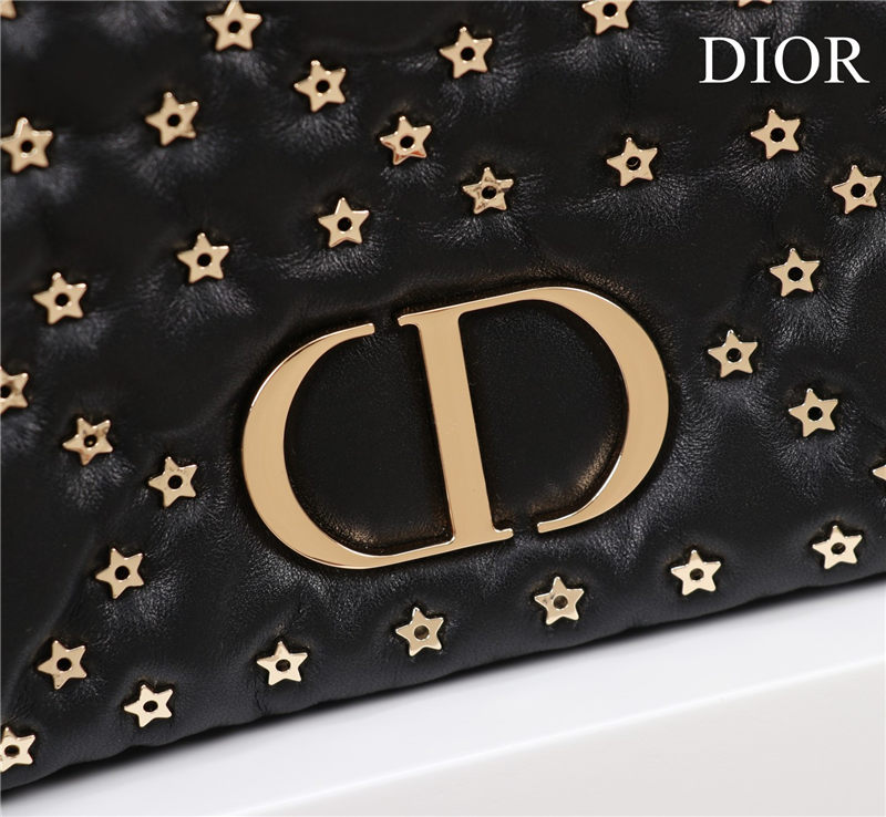 MEDIUM Dior CARO BAG Lucky Star Cannage Lambskin Black High