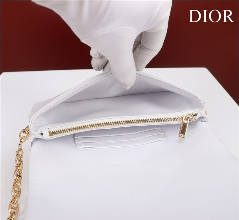 SMALL Dior CARO BAG Lucky Star Cannage Lambskin White High