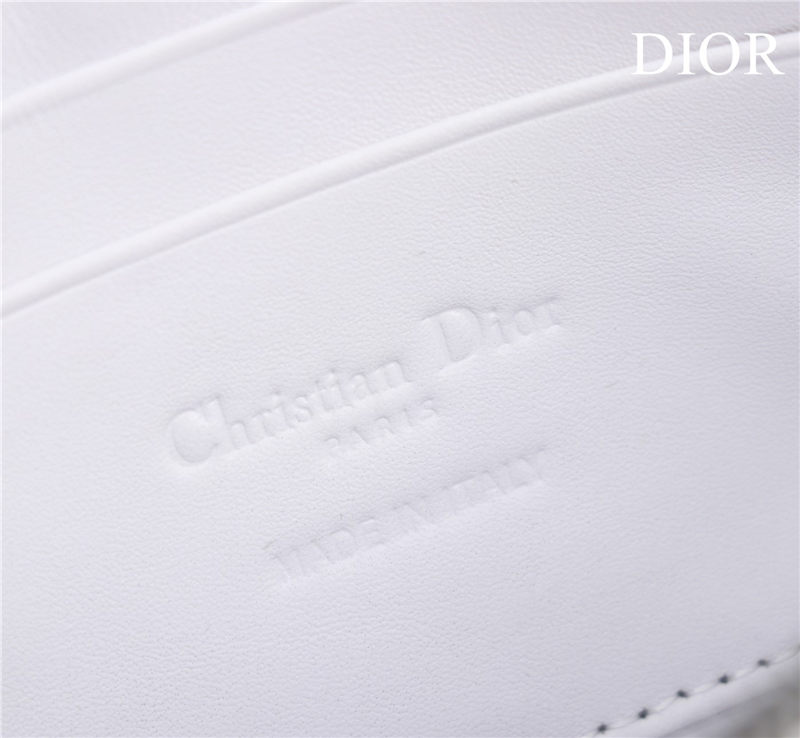 SMALL Dior CARO BAG Lucky Star Cannage Lambskin White High