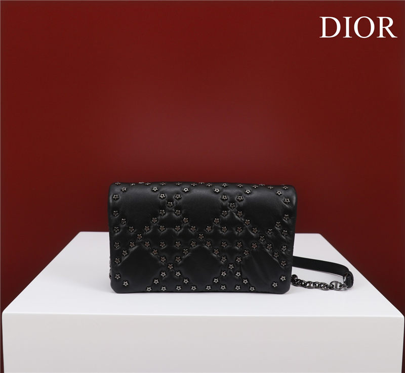 SMALL Dior CARO BAG Lucky Star Cannage Lambskin Black High