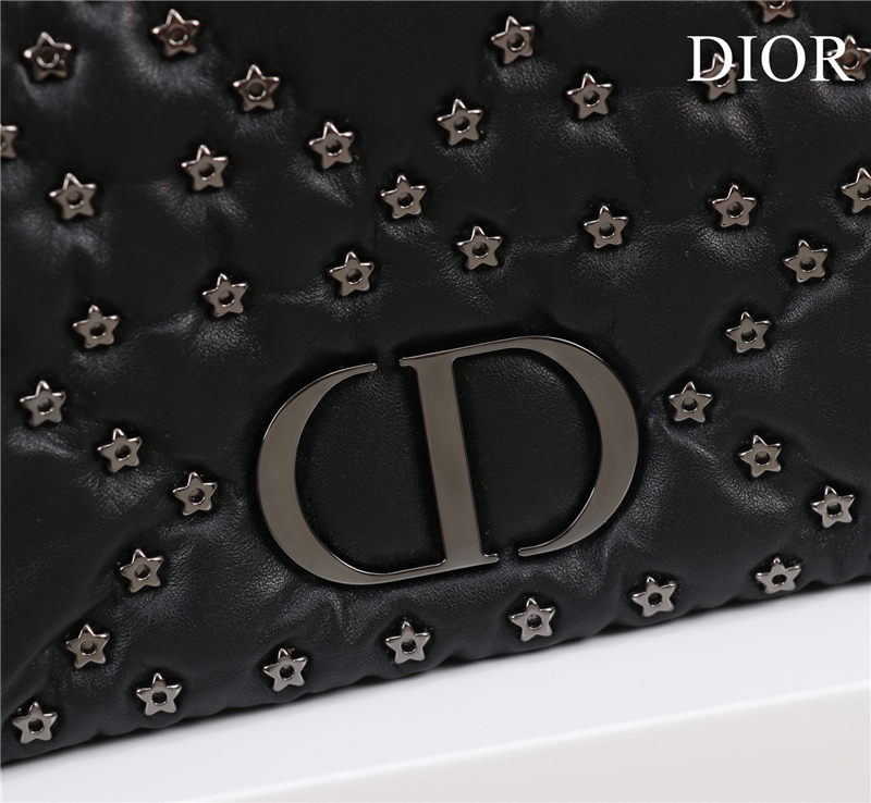 SMALL Dior CARO BAG Lucky Star Cannage Lambskin Black High