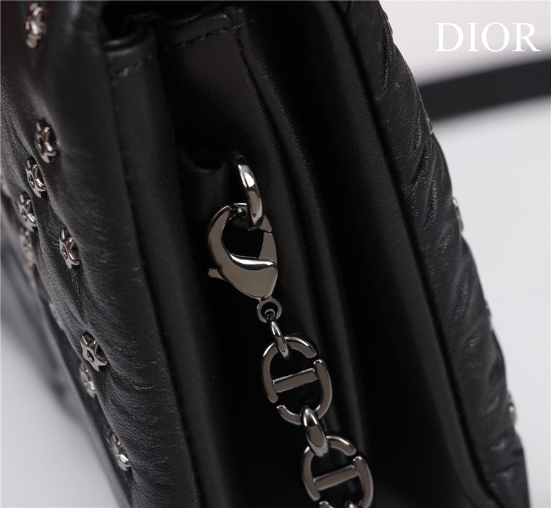 SMALL Dior CARO BAG Lucky Star Cannage Lambskin Black High