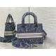 MEDIUM LADY D-LITE BAG Brocart Embroidery High