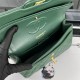 Small CLASSIC HANDBAG Grained Calfskin Gold Metal Green A