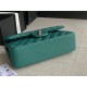 Small CLASSIC HANDBAG Grained Calfskin Silver Metal Green A