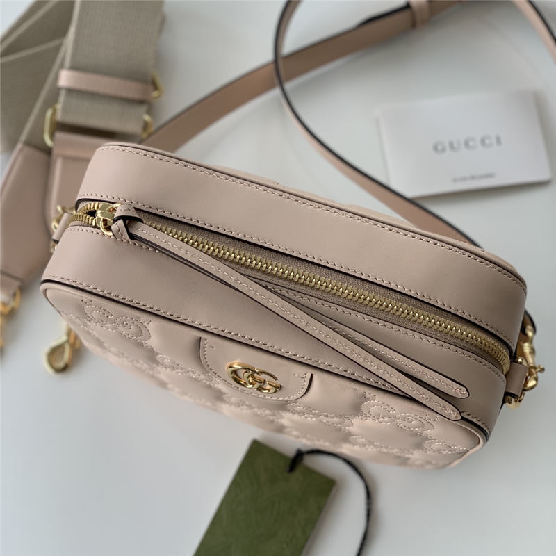 GG Matelassé leather small bag 702234 Beige Pink High