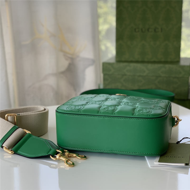 GG Matelassé leather small bag 702234 Green High